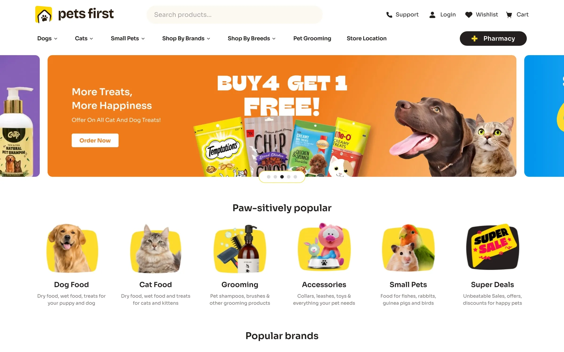 PetsFirst storefront: screenshot of shop.petsfirst.care
